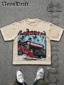 Women T-Shirts - 奶油色 - 查看 2