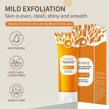 Gel Exfoliante Suave con Enzima de Naranja Alta Actividad - Ilumina Piel Oscura y Rugosa Sin Irritación-100g - Naranja - Ver 3