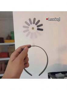 Rotating "Brain Loading!" Headband, Funny Gag Party Headwear, Bathroom - Multicolor - View 5