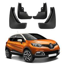 4Pcs Mud Flaps, All-Weather Front And Rear Wheel Splash Guards Flares Kit, No Drilling Mudguards Mudflaps, Compatible For Renault Capture 2013-2019 - Black - View 2