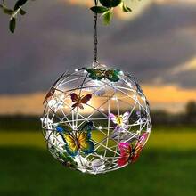 8LED Solar Butterfly Fiber Optic Lamp For Courtyard Garden Decoration, Lawn Light Swaying In The Wind, Warm And Romantic,Used For Routes, Gardens, Courtyards, Parties, Weddings, Festivals, Christmas Decorations, Solar Flooring, Lawn Lights, Halloween Decorative Lights - 多色1 - 查看 5