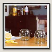 Cốc cà phê cách nhiệt bằng thủy tinh borosilicate cao cấp, hai lớp, chịu nhiệt, cốc quà tặng hình động vật sáng tạo đựng cà phê, sữa, nước, thích hợp cho gia đình, văn phòng, tiệc tùng - Nhiều màu - Xem 5