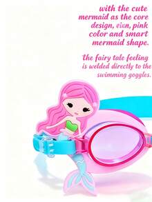 1pc Kids Anti-Fog High Definition Swimming Goggles, Waterproof Anti-Fog HD Professional Diving Goggles Swimming Equipment - Swimming Protective Eyewear, Suitable For 3-8 Years Old Children Swimming And Diving - Hot Pink - View 5