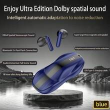 Auriculares Bluetooth TWS 5.4 Sonido Espacial Dolby, Reducción de Ruido Inteligente, Batería 18 Horas + Modos Juego & Música, ¡Oferta Limitada de Alto Rendimiento al Mejor Precio! - Azul oscuro - Ver 2