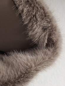 Women's Casual Turndown Collar Long Sleeve Short Jacket, Autumn/Winter - Grey - View 7