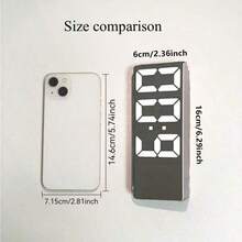 Multicolor LED Mirror Digital Alarm Clock, Desk Display Time Night Light, USB Powered Electronic Desk Clock With Temperature & Date, Home Decor, Bedroom Office Gifts Birthday Graduation Room Decor Digital Clock Bedroom Decor Dormitory Decor Back To School School Decor School Surprise School Supplies