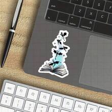 3-Zoll "Tauchen Sie ein in Ihre Fantasie mit 'Buch und Vögel' Vinyl Aufkleber - perfekt für Buchliebhaber, Träumer und Naturbegeisterte; ideal für Laptops, Tagebücher und Lesezeichen; eine vintage Ergänzung für künstlerische, inspirierende und naturthematische Aufkleber-Sammlungen; großartig für Bibliotheken, Cafés und Arbeitsbereiche"