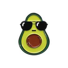 Creative Cartoon Food Cute Pins, Avocado, Cat Astronaut, Heart Shaped, Niche Metal Brooch