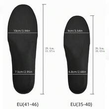 1 Pair Premium Gel 3D Insoles/Comfortable Thick Soft Cushion Insoles, No Trimming Required - Black - View 5