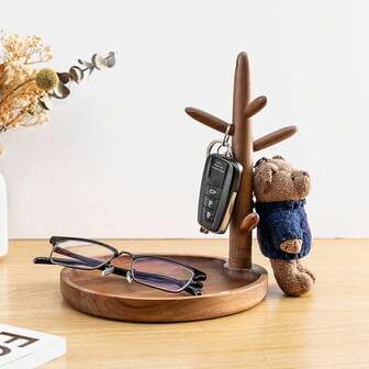 玄关置物架，适用于门厅和走廊，多功能鞋柜和衣帽架收纳架，紧凑型客厅收纳和装饰展示架，乔迁新居礼物之选，钥匙架和雨伞架组合，实木边桌，适合小空间，玄关收纳整理，时尚乡村简约设计，节日聚会必备，轻松应对圣诞节和家庭聚会。