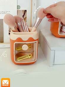 Portalapices Escritorio Kawaii Organizador Oficina Plumones - Naranja - Ver 3