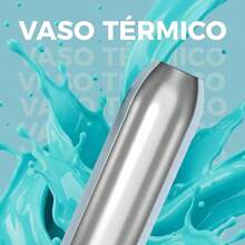 Termo Botella de Agua, Termo de Acero Inoxidable sin BPA, Termo Para Cafe, 24 Horas de Agua Caliente y Fria, Tapa Hermtica, para Viaje Blanco - Azul - Ver 4