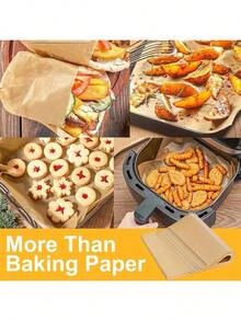 1 Roll Unbleached Baking Parchment Paper - Non-Stick Silicone Baking Paper, Suitable For Cooking, Grilling, Roasting, Air Fryer And Steaming - Bulk Pack, Ideal For Home And Commercial Kitchens, Non-Stick Baking Paper, Essential Kitchen Accessory, Kitchen Gadget. - Multicolor - View 9