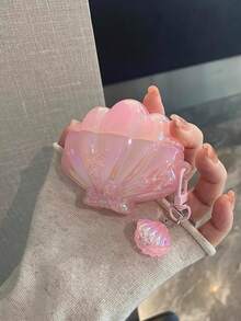 1个可爱贝壳吊坠耳机盒，适用于1/2/3/4代耳机，Pro/Pro 2保护套，硅胶防震耳机盒，适合作为礼物送给朋友、女朋友或作为节日礼物（不含耳机） - 彩色 - 查看 7