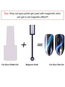 7件套多功能猫眼美甲磁性棒套装 3D猫眼效果绘画磁性凝胶指甲油美甲设计工具套装 适用于美甲沙龙/家庭使用 - 彩色 - 查看 9
