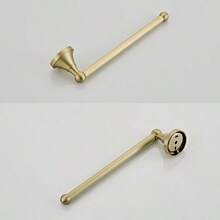 Flybath - Toallero de barra abierto latón montaje en pared 29 cm Antiguo Bronce cepillado Towel Ring - BronceCepillado - Ver 4