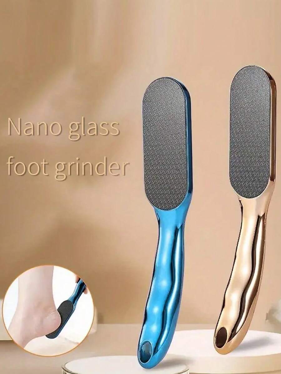 足部护理工具，专业磨脚器 - 强力去角质磨砂膏，浅米色硬质磨砂头，防滑手柄，适用于家庭、沙龙、水疗中心、足疗 - 蓝色足部护理工具，令双脚和腿部光滑柔嫩，足部护理产品，符合人体工程学设计，经久耐用，易于使用，结构坚固，适合水疗中心顾客 - 彩色 - 查看 1