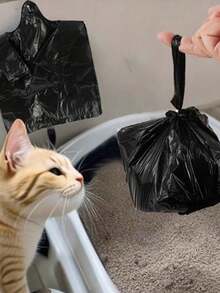 Saci de gunoi mini de unică folosință, saci de gunoi mici din plastic, potriviți pentru saci de depozitare a gunoiului în birouri, mașini, bucătării, băi, case, camere de zi, dormitoare și școli - Negru - Vizualizare 5