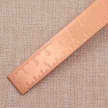 Regla de cobre gruesa, regla triangular de latón para dibujo y diseño - Dorado - Ver 3