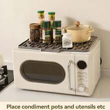 1PC Non-Slip Kitchen Drain Mat With Built-In Drainage System - Heavy-Duty 15.75x12.6 Inch Countertop Protector Mat, Easy-To-Clean Surface, Compatible With Sinks, Refrigerators, And Drainers - Perfect For Modern Kitchens And Homes. - Multicolor - View 10