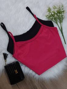 Set Of 2 Women's Ribbed Tank Tops With Spaghetti Straps – Casual Fashion (S/M/L) - Multicolor - View 6