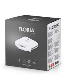 zilan Floria ZLN0830 白色三明治機，750W功率，附烘焙盤，不沾塗層，附指示燈 - 查看 5