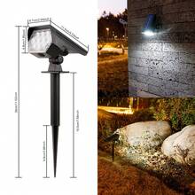 1pc/Box Solar Powered Spotlight, Outdoor Ground Lawn Light, Home Yard Landscape Garden Tree Lighting, Dual Use - Multicolor - View 17