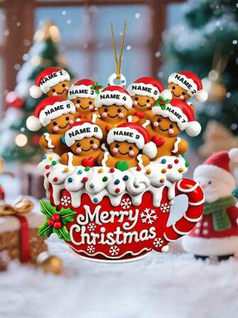 (2D DIY) Julklappar 2025, Nya 2D DIY Julgransprydnader - Klassiska juldekorationer för jul, nyår, Thanksgiving, alla hjärtans dag, Snögubbe med tomtehatt - DIY Julgransprydnader