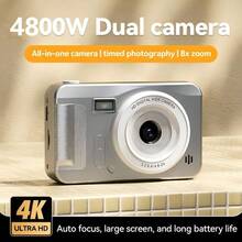 Cámara digital 4K de nivel de entrada con estilo retro, mini cámara CCD, alta definición, alta resolución de píxeles, portátil, ideal para estudiantes y viajeros - Multicolor - Ver 14