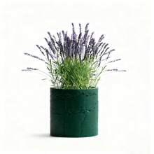 ORIZZONTE Modern Decorative Cement Effect Vase – Minimal Industrial Design For Plants, Cactus, Bonsai – Home/Office Gift Idea – 100% Made In Italy, Shipping From Italy - Green - View 7