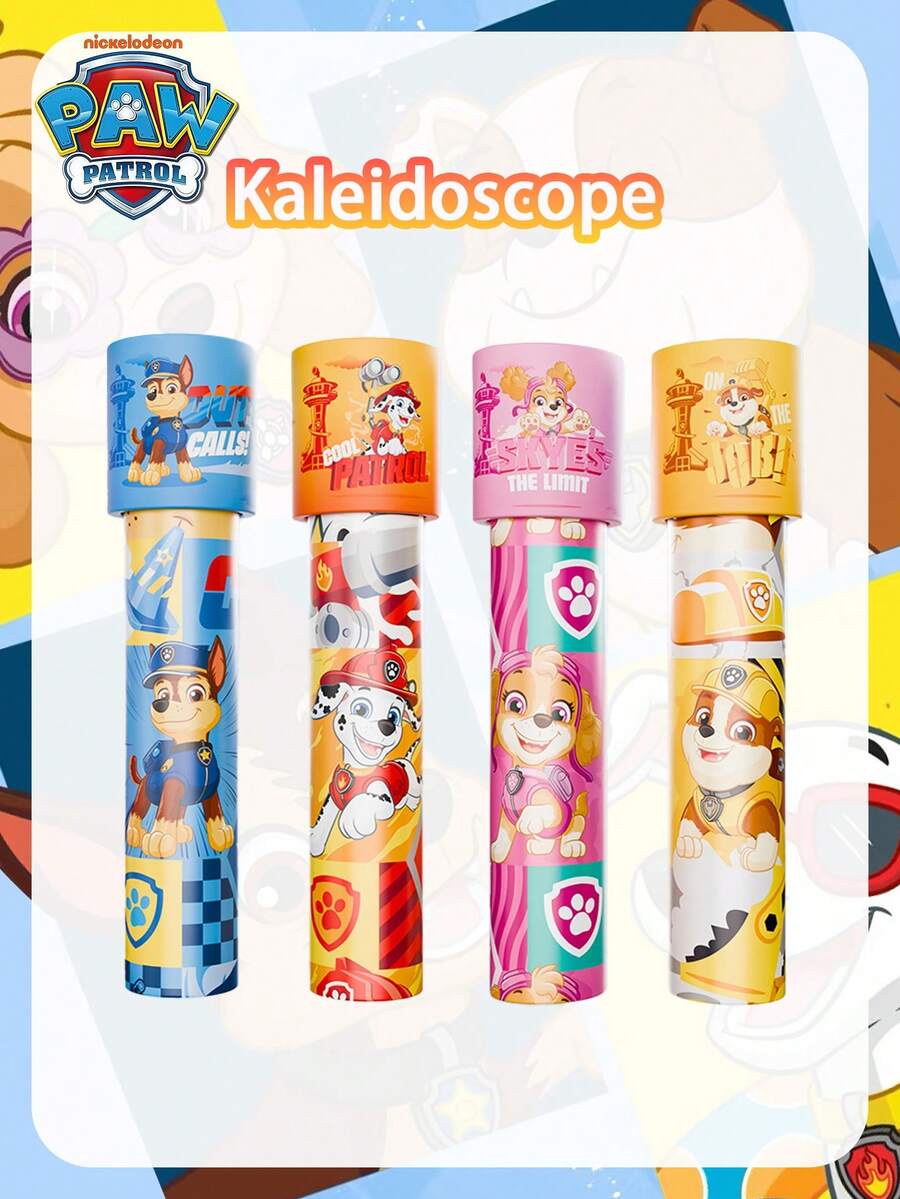 Paw Patrol 1个汪汪队万花筒玩具，带放大镜，Archie的毛发图案每天都会变化，最佳生日礼物、节日礼物、派对装饰、完美房间装饰、圣诞节和情人节礼物 - 彩色 - 查看 1