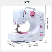 Home 6in1 Portable Mini Sewing Machine Set, With 42PCS Tool Kit, Overlocking Machines, Multifunctional Electric Sewing Machine, Edge Locking Machines With Extension Table, Foot Pedal, Light, And Sewing Kit Tools, 12Built-In Stitches 2 Speed, Can Lock The Edges, Suitable For Beginners And DIY Sewing Enthusiasts - Xem 4