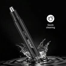 HIENA 男女通用鼻毛修剪器，黑白两色可选，长续航电池，USB快充，360度盲区修剪，迷你机身，方便旅行携带。 - 黑色 - 查看 7