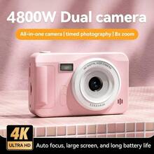 Cámara digital 4K de nivel de entrada con estilo retro, mini cámara CCD, alta definición, alta resolución de píxeles, portátil, ideal para estudiantes y viajeros - Multicolor - Ver 6