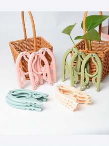 6pcs Foldable Clothes Hangers - Portable Stackable Wet And Dry Organizer Racks For Efficient Packing, Storage, Travel, And Laundry Sessions; Convenient For Home, Dorm, Rental, Hotel, Or On-The-Go Wardrobe Care; Durable Lightweight Frames In Bright Colorways, Easy Assembly, Space-Saving Design, And Versatile For Delicate Garments, Travel Essentials, And Quick Drying Needs - Multicolor - View 6