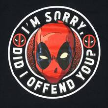 Marvel Deadpool Men's T-Shirt Sorry Did I Offend You Short Sleeve Tee (3XL) - Black - View 2