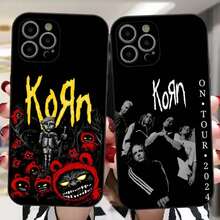 Funda de teléfono Rock Band K-Korn para 17 16 15 14 13 12 11 PRO MAX PLUS, TPU suave y agradable al tacto - Z1 - Ver 3