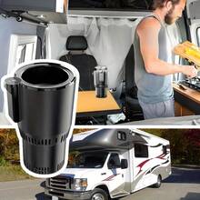 1个智能车载杯架，冷热双功能，二合一饮料架，一键温度控制，便携式瓶架，黑色，兼容18.6盎司（约530毫升）瓶装饮料，制冷温度0°C，加热温度60°C，适用于车载杯架