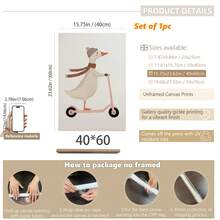 1幅装裱帆布墙画，可爱粉色小熊儿童房装饰画，生动的动物插画，适合女孩房、儿童房、婴儿房、游戏室装饰，防水。派对装饰礼物、生日礼物、女孩卧室婴儿用品、男孩礼物、婴儿房装饰 - 彩色 - 查看 43