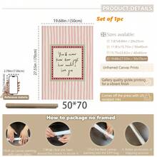 Tranh canvas treo tường 1 tấm, thích hợp cho phòng trẻ em, "Em yêu, em sẽ không bao giờ biết anh yêu em nhiều đến thế nào." Trang trí phòng bé màu hồng và xanh lá cây, tranh tường sọc ấm áp, thích hợp cho phòng trẻ sơ sinh - Sản phẩm in vật lý - Áp dụng cho: Trang trí phòng trẻ em, trang trí phòng trẻ sơ sinh, trang trí phòng chơi, trang trí trường mẫu giáo, trang trí phòng bé trai/bé gái, chống thấm nước. Quà tặng trang trí tiệc, thích hợp cho sinh nhật bé gái, phòng ngủ bé gái, đồ dùng cho bé, quà tặng bé trai, trang trí phòng trẻ sơ sinh. - Nhiều màu - Xem 15