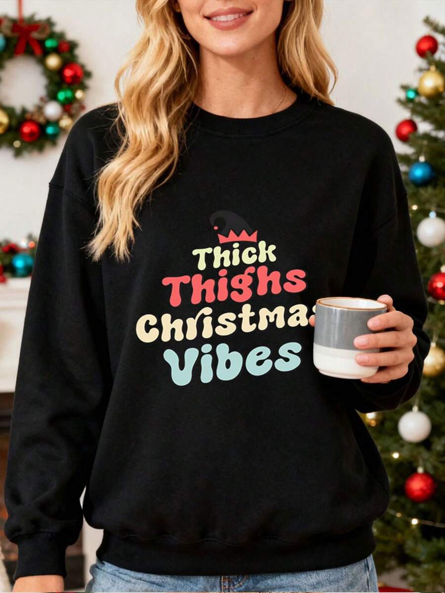 Women Plus Size Sports Sweatshirts - 黑色 - 查看 1
