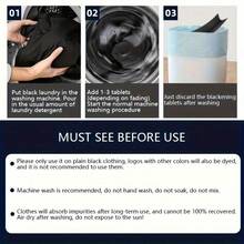 3/10/15/25pcs Laundry Blackener Tablets - For Fading Black Clothes, Enhance Color, Prevent Deterioration, Boost Vibrancy, Compatible With All Washing Machines And Detergents - Black - View 7