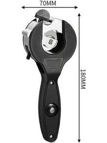 Muy buen cortador de tubos tipo trinquete, herramienta de corte rápido de tubos con una sola mano, cortador de tubos con trinquete, cortador compacto de tubos 2 en 1 para espacios reducidos, cortadores de tubos de plomería para tubos de cobre, PVC y metal (1/4" a 7/8") - 1/4" a 7/8" - Ver 8