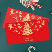 Premium Foil Red Cash Envelope, Gold Foil Laser Cut Christmas & Lunar New Year Red Packet - Self-Seal Red Cash Envelope With Gold Design, Suitable For Cash/Checks, Weddings, Holidays, Currency, Gifts, Letters, Decorative Books, Graduation, Gifts And Favors, Birthdays - Red - View 8