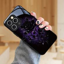 Funda de Teléfono de Vidrio Templado para iPhone 16 16e 15 Pro Max 14 Plus 13 12 11 ProMax, Textura Cristalina, Efecto Espejo, Diseño Exquisito - OT8478 - Colores mixtos - Ver 6