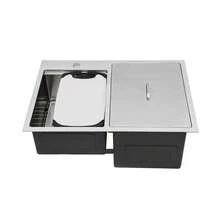 Outdoor Double Bowl Drop-In Stainless Steel Sink With Workstation - Silver - View 9