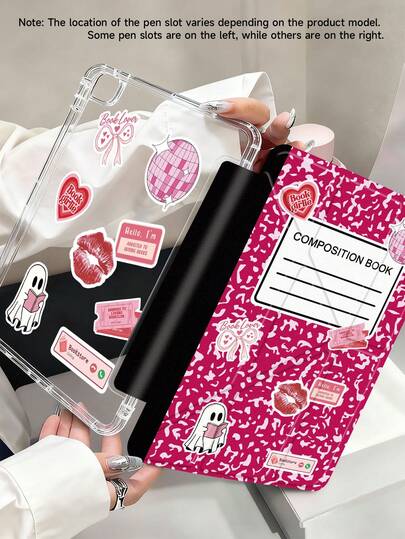 1 pieza Funda para tableta y libro electrónico Kindle compatible con iPad 10.ma generación, iPad 10.2/Mini6/Mini7/9.7 pulgadas, Galaxy Tab A9 Plus, Kindle (11.a generación-lanzamiento 2024)(6 pulgadas), Kindle Paperwhite 12.a generación 2024, con estampado de vaca y pegatinas, un gran regalo para fiestas, con un diseño elegante y sencillo.