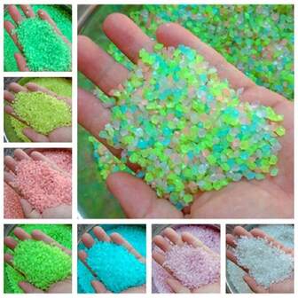 200g Luminous Stone Decorative Particles, Garden Home Beautification Materials, Long-Lasting Glow Enhances Aesthetics, Multi-Scene Use Easy Maintenance, For Garden Decoration, Vase Filling, Landscape Arrangement, Festival Decoration, As Decorative Materials, For Aesthetic Families, Landscape Designers, Decoration Enthusiasts
