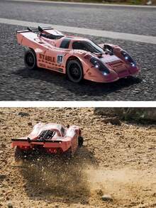 1辆1/16比例遥控赛车，最高时速35公里/小时，2.4GHz四驱漂移越野玩具车，带前灯，成人爱好级