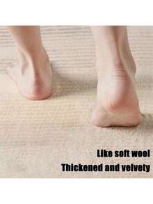 1pc Light Luxury Faux Fur Cute Transparent Flower Mat, 47.24*19.68 Inches Soft Fluffy Bedside Mat, Non-Slip Living Room Decorative Pad, Suitable For Hallway, Study And Dressing Room